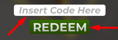 The code redeeming interface in Project: Swerve