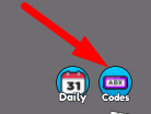 The Codes button in Zombie Simulator