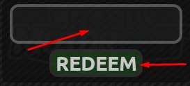 Text box and REDEEM button to redeem codes in Brazil Motorfest