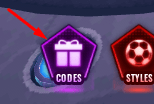Codes icon that reveals the redeem code interface