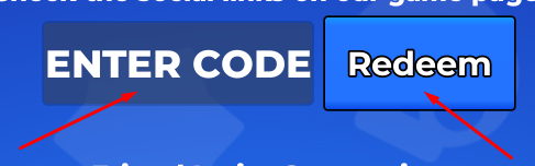 ENTER Code box and Redeem button to redeem codes in Brawl RNG