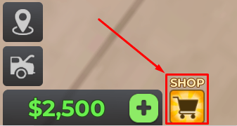 Taxi Boss shop button