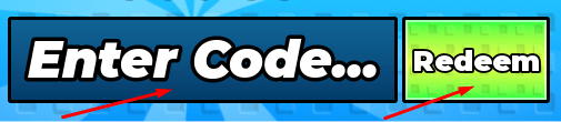 Enter Code box and Redeem button to use codes in +1 Money Per Click