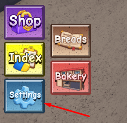 Settings icon in Panaderya!