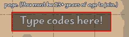 Climbing Game enter codes box