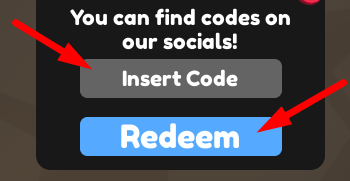 The code redeeming interface in Brawl Stars Pet Simulator