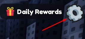 Gear icon in +1 POWER PER CLICK