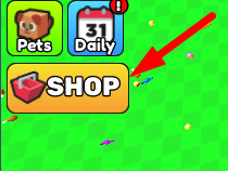 The Shop button in Become The BIGGEST