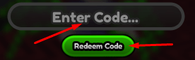 Enter Code box and Redeem Code button to redeem codes in Anime Squadron