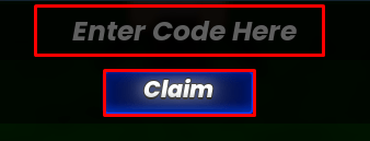 Destroy! enter codes box and claim button