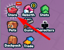 The Store button in Shoot Toilet Simulator