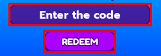 Class Clash enter codes box and redeem button