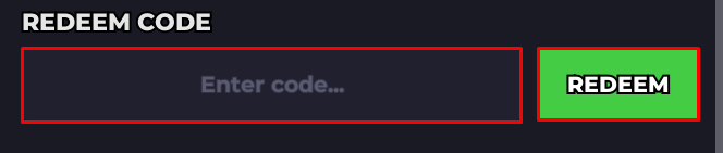 Solo Leveling Incremental enter codes box and redeem button