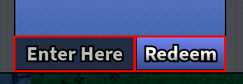 Impact Arena enter codes box and redeem button