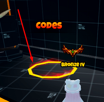 The CODES area in Rocket Rumble