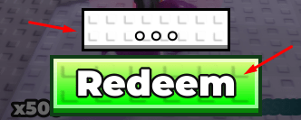 The empty text box and Redeem button in Strength Ascension