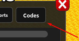The Codes button in Parkour Spiral 2