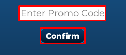 PGA TOUR Ultimate Golf Simulator enter codes box and confirm button