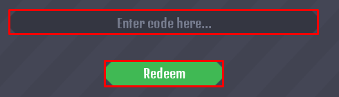 Rabbids: Takeover enter codes box and redeem button