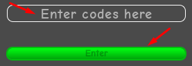 The "Enter codes here" box and Enter button in Find The Meowls
