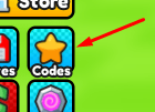 The Codes button in Build Anything to Survive!