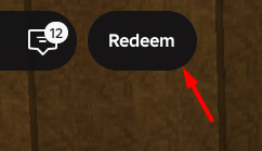 The Redeem button in Re:Aura