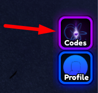 The Codes button in Anime Guardians