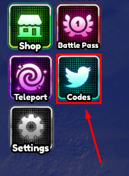 Anime Card Realms codes button