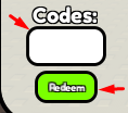 The Codes box and Redeem button in The Cul De Sac