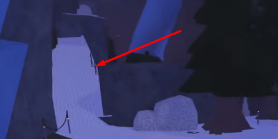 Fisch Crystalized Rod guide ramp outside of cavern