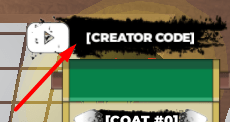 The CREATOR CODE box in Shindo Life