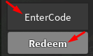 The "Enter Code" box and Redeem button in Catalog Killer