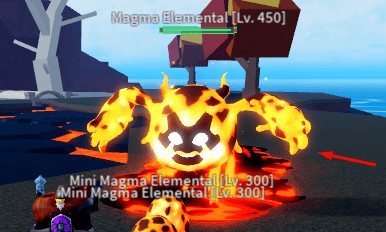 The magma elemental in Blox Fruits