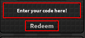 Vorton enter codes box and redeem button