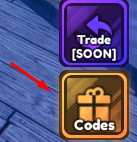 The "Codes" button in Anime Last Stand