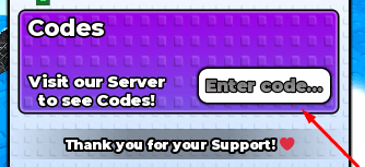 The Enter code... box in +1 Web Swing Escape