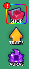 The Shop button in Grape Incremental