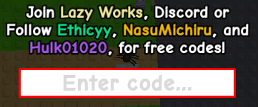 Make a Car enter codes box