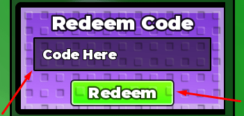 The Code Here box and Redeem button in Defend the Farm!