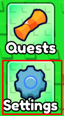 The Settings button in Hatch A Cow