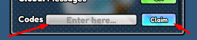 The Enter here... box and Claim button in Archer Training