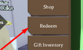 The Redeem button in Kiseki: Rival Academies