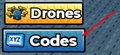Codes button in Escape The Walls