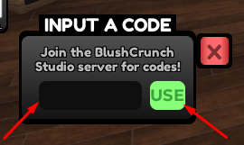 The blank box and USE button in Dandy's World