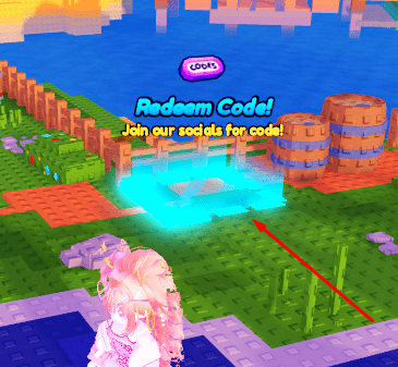 The Redeem Code! area in Press Key to Drop!