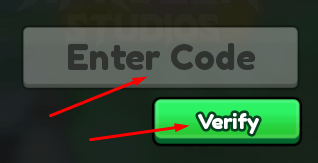 Enter Code box and Verify button to redeem codes in Shrink For Eggs