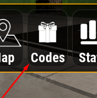 The Codes button in Diesel n' Steel