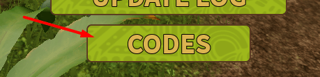 The CODES button in Jungle Life