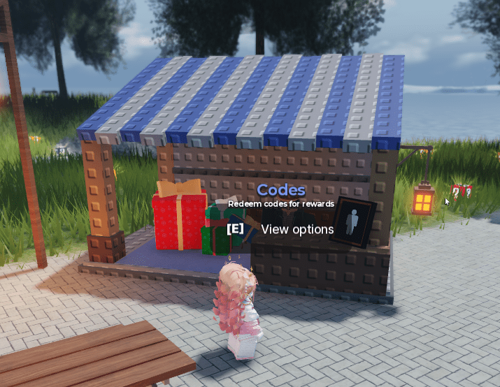 The Codes stall and [E] View Options button in Song RNG