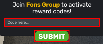 Mafia Roads enter codes box and submit button